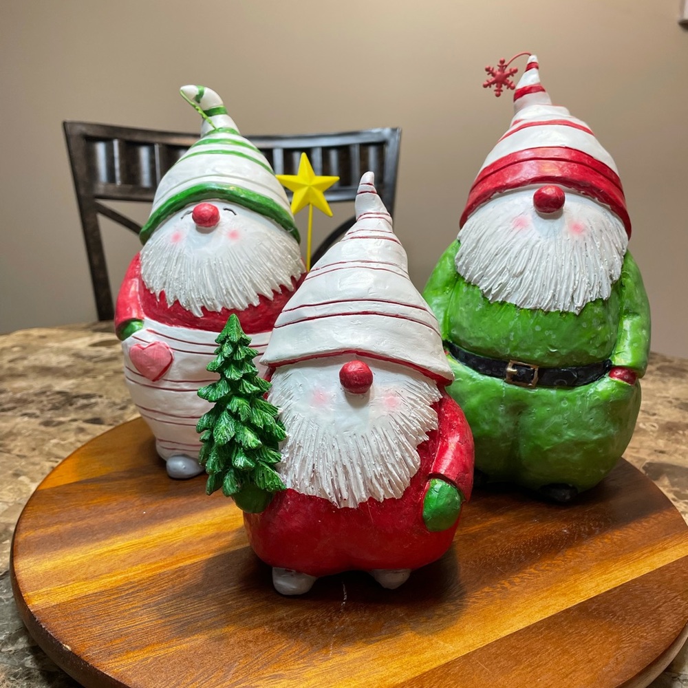 Christmas gnomes set of three